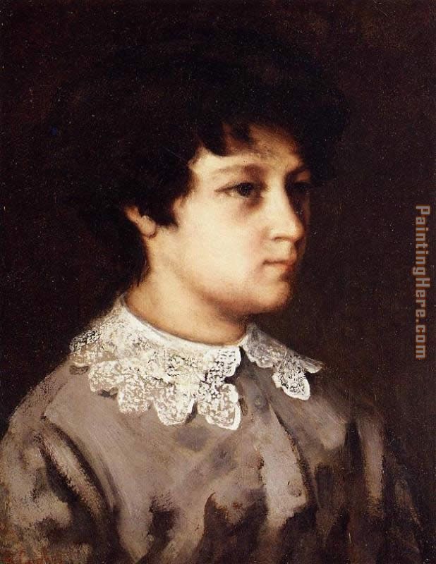 Portrait of a Young Girl from Salins painting - Gustave Courbet Portrait of a Young Girl from Salins art painting